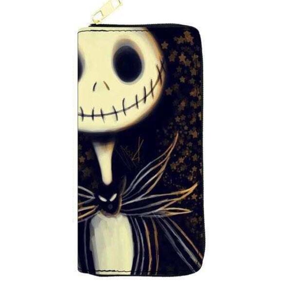 Nightmare Before Christmas Billfold Zippered Wallet Skellington (49) - Picture 1 of 2
